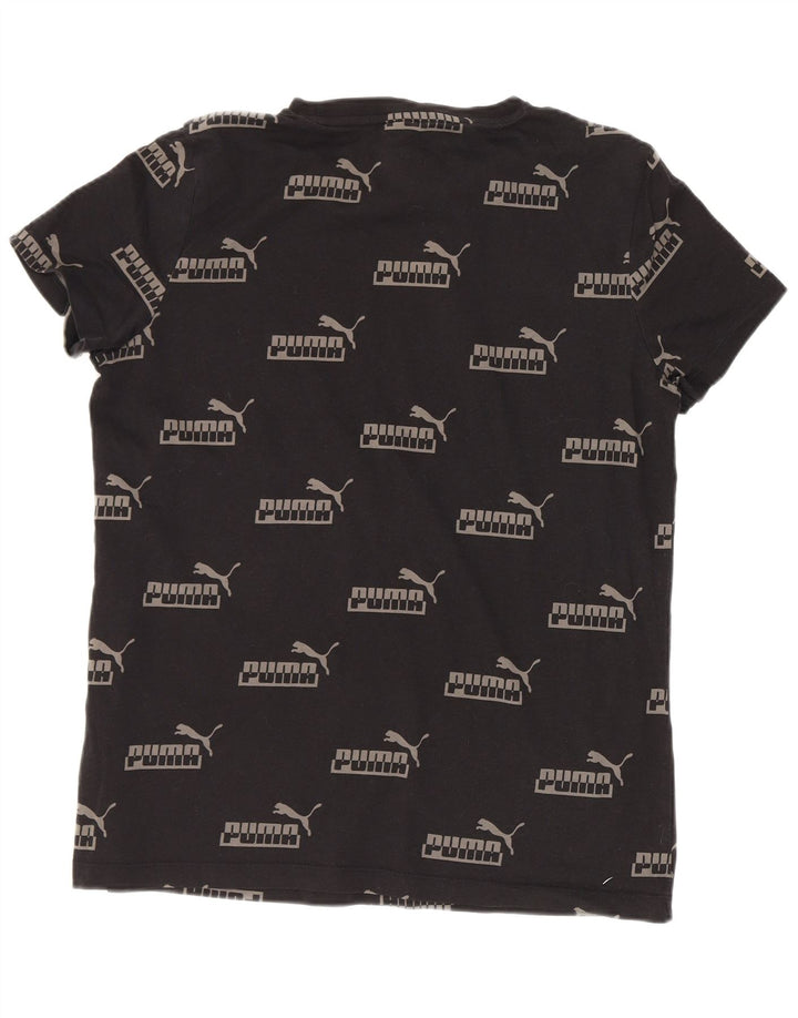 Puma Mens Graphic T-Shirt Top Medium Black Cotton