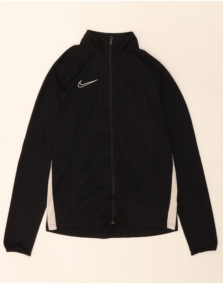 Nike Mens Dri Fit Tracksuit Top Jacket Medium Black Colourblock Polyester