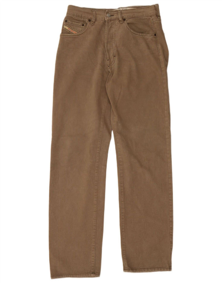 Diesel Mens Straight Jeans W32 L33 Brown Cotton
