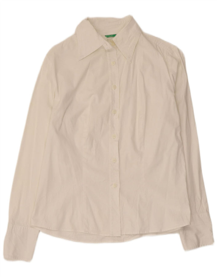 Benetton Womens Shirt UK 14 Large White