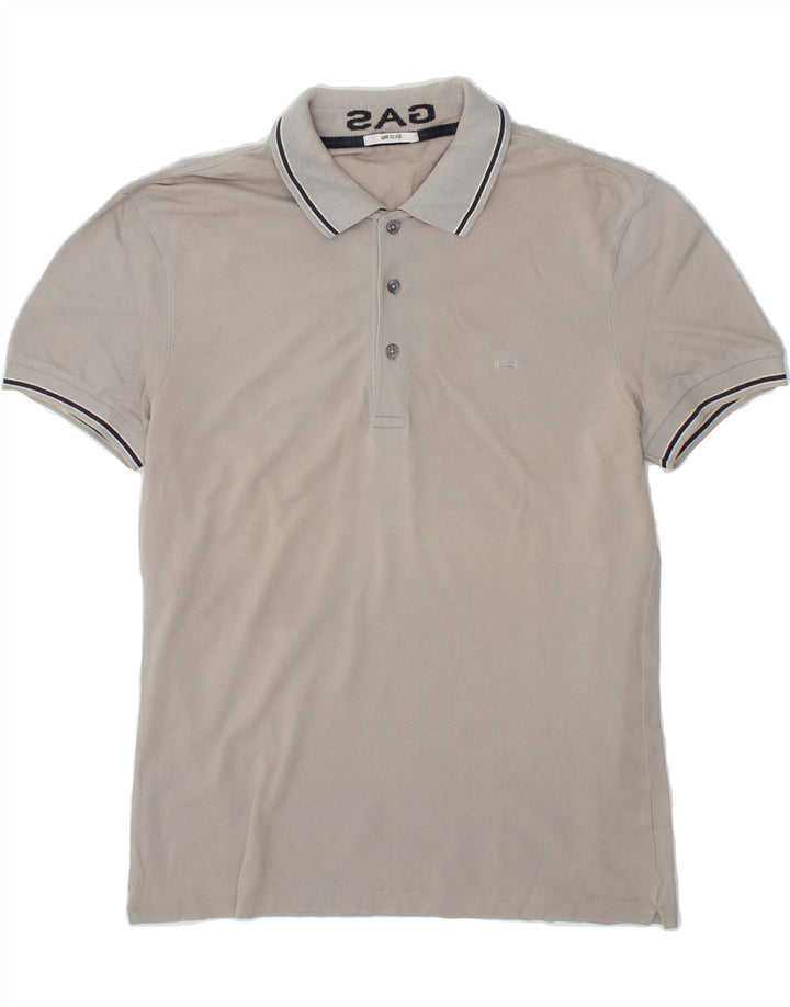 GAS Mens Polo Shirt Medium Grey Cotton Vintage Gas and Second-Hand Gas from Messina Hembry 
