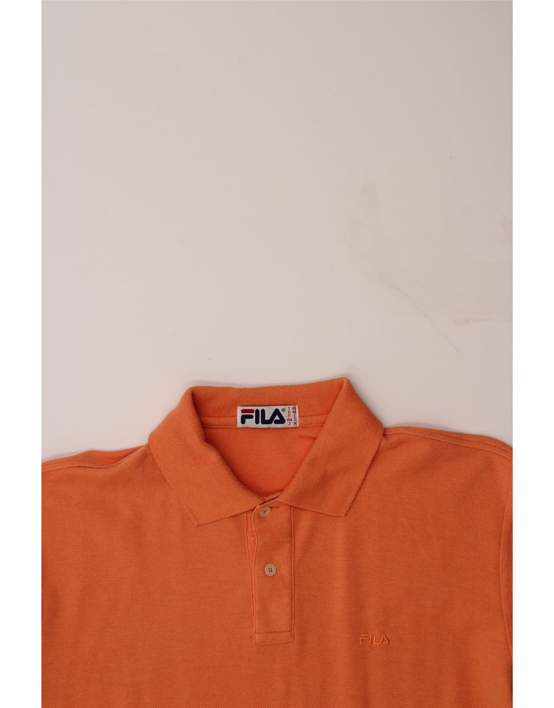 FILA Mens Polo Shirt IT 46 Small Orange Cotton Vintage Fila and Second-Hand Fila from Messina Hembry 