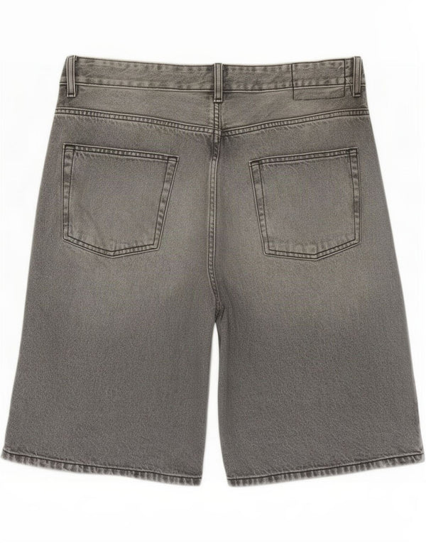 Zara Mens Denim Shorts IT 44 Large W34 Grey Cotton
