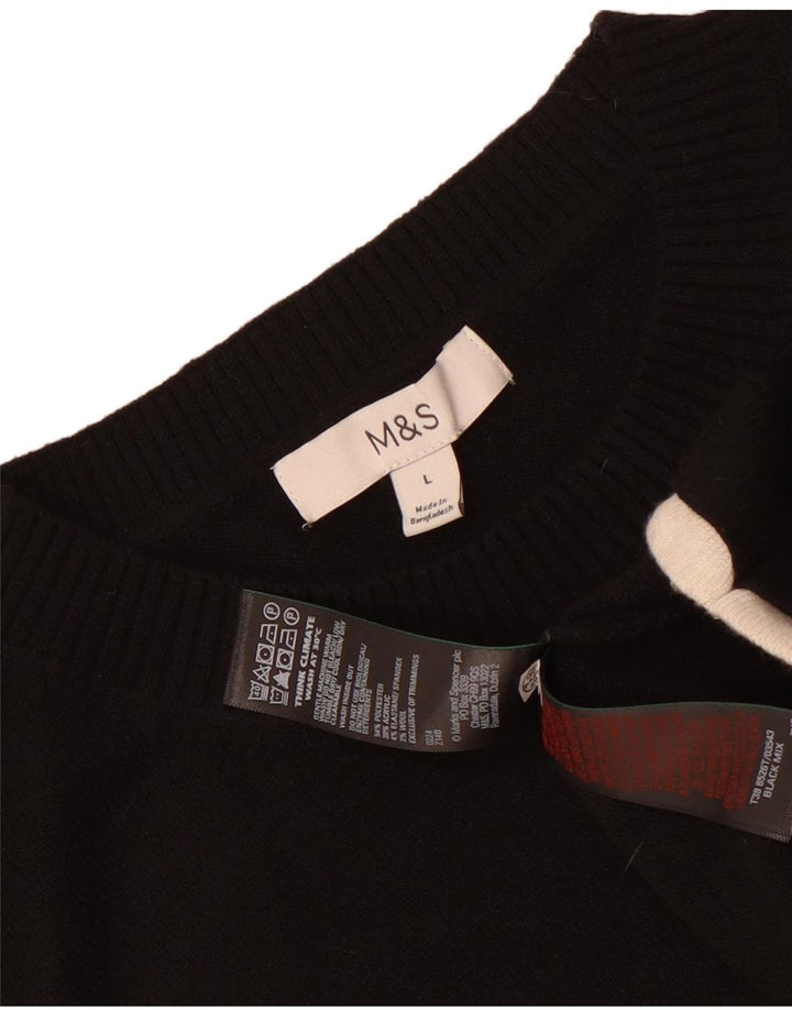 Marks & Spencer Mens Vest Tank Top Large Black Polyester