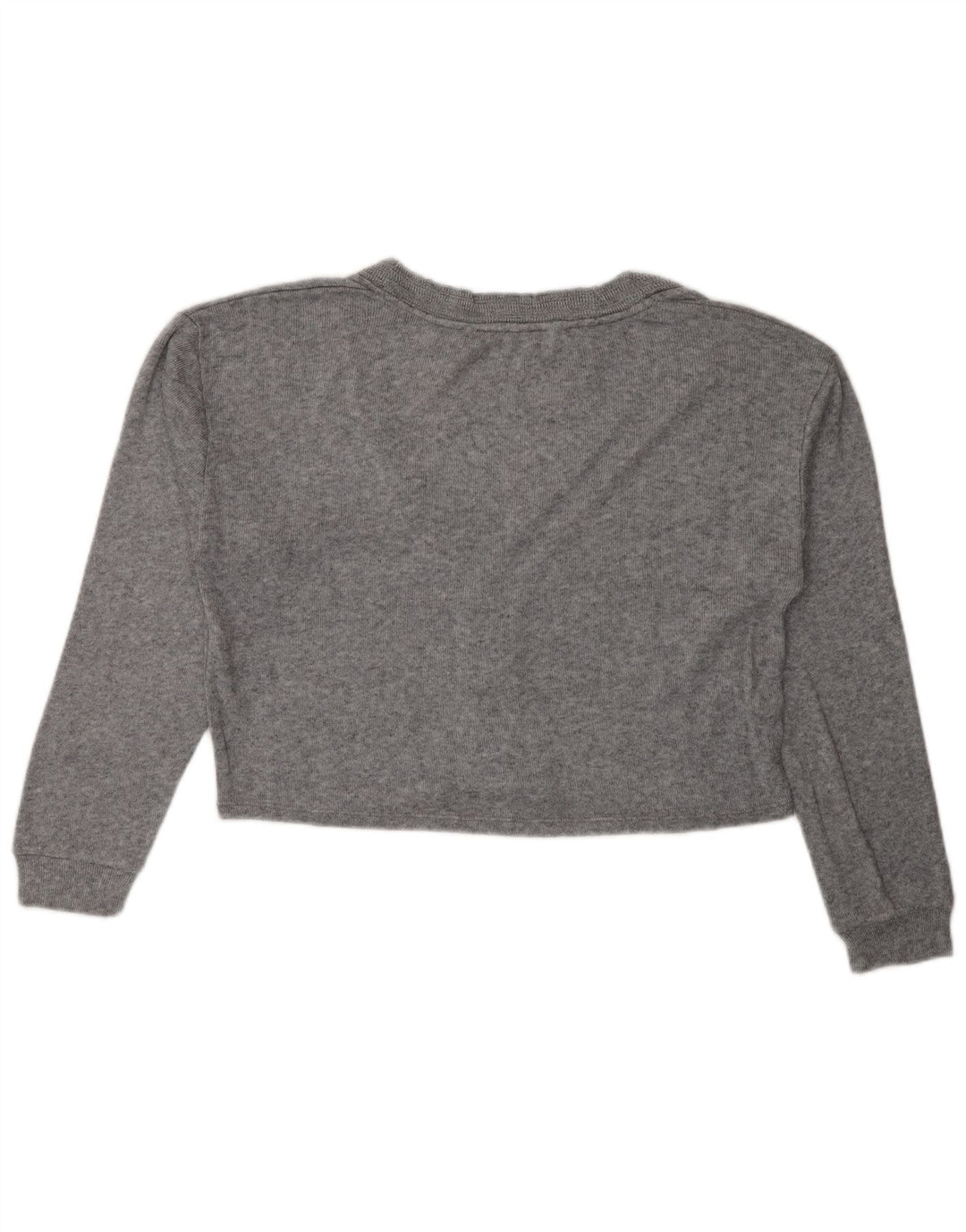 Zara Womens Crop Oversized Cardigan Sweater UK 10 Small Grey