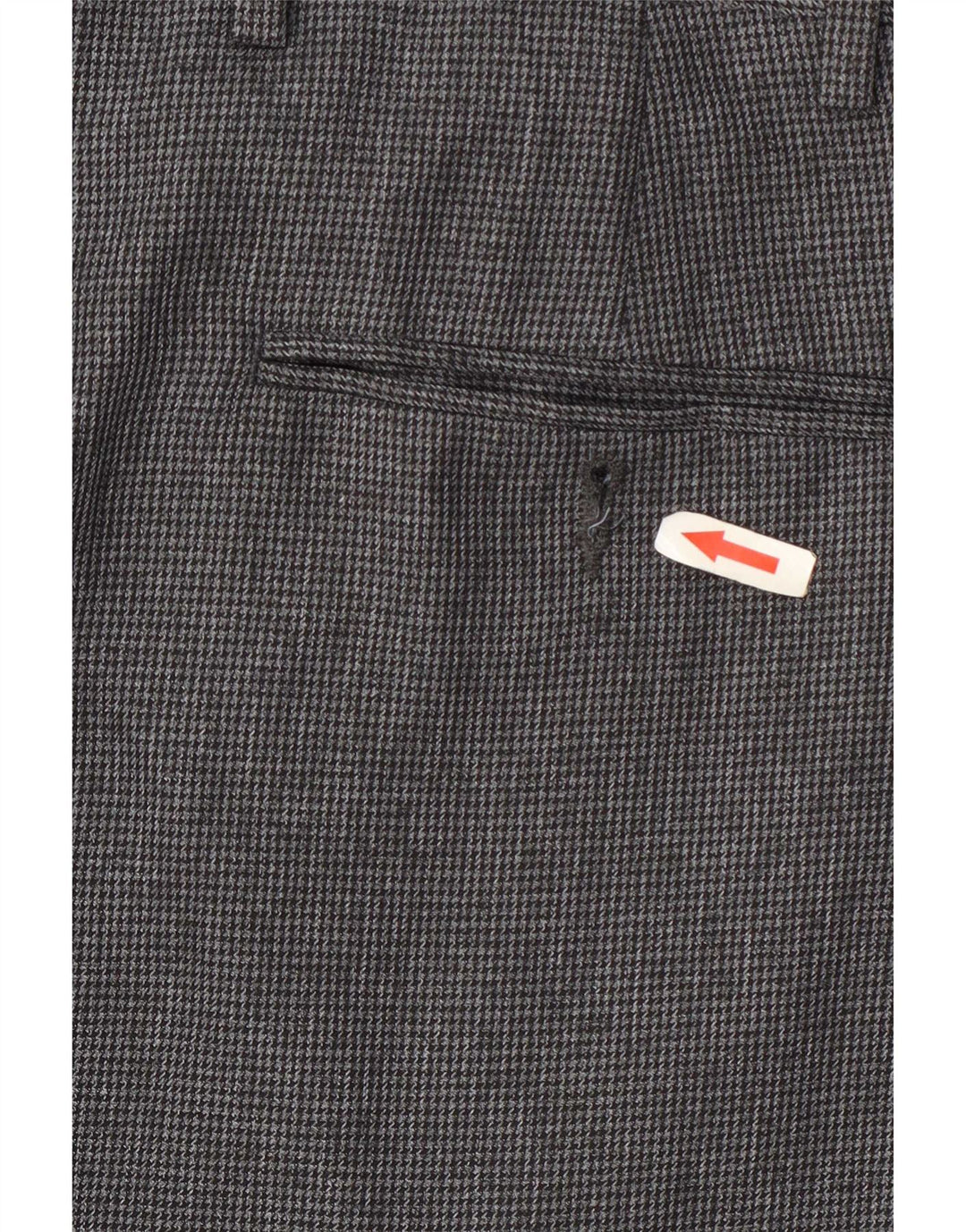 Marks & Spencer Mens Regular Suit Trousers W38 L29 Grey Houndstooth