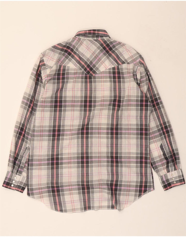 WRANGLER Mens Regular Fit Shirt Size 16- 34 Large Grey Check Cowboy Vintage Wrangler and Second-Hand Wrangler from Messina Hembry 