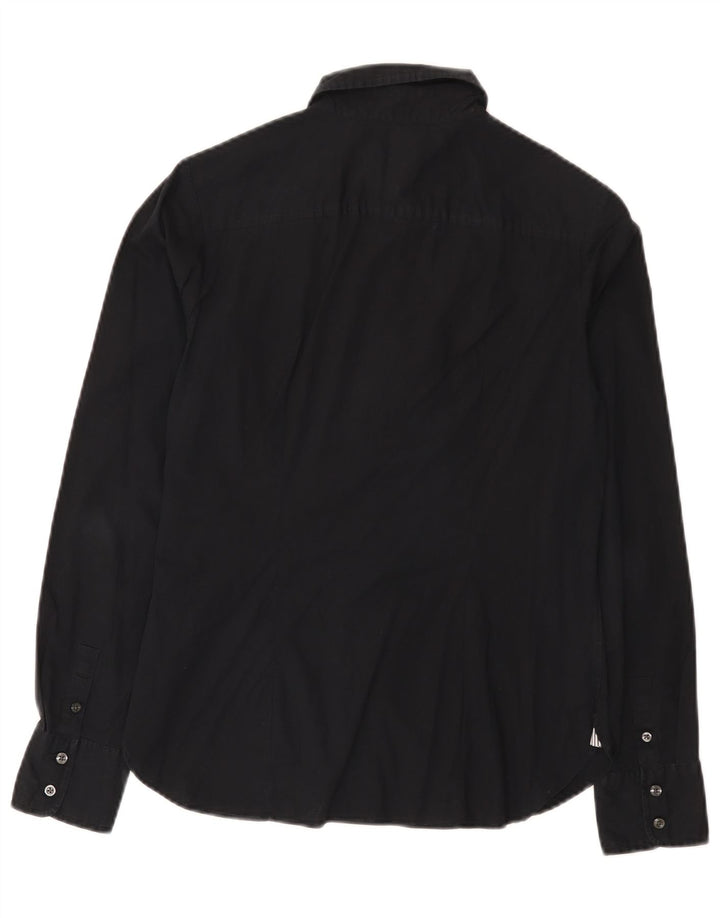 Tommy Hilfiger Womens Shirt US 6 Medium Black Cotton