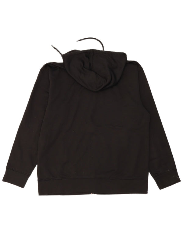 WRANGLER Mens Zip Hoodie Sweater UK 42/44 Large Black Polyester