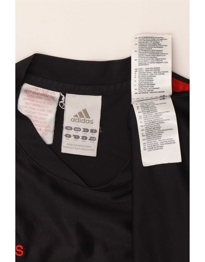 Adidas Mens T-Shirt Top XS Black Polyester