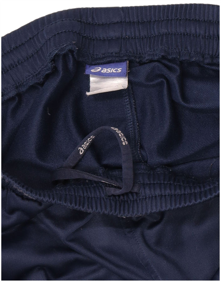 Asics Boys Tracksuit Trousers 13-14 Years Large Navy Blue Polyester