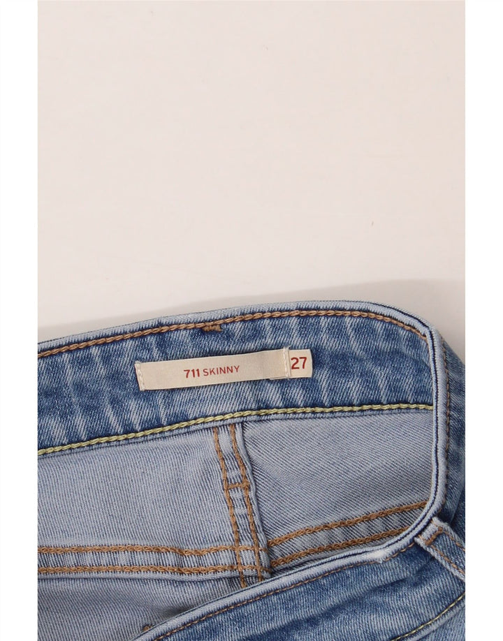 LEVI'S Womens 711 Skinny Jeans W27 L32 Blue Vintage Levi's and Second-Hand Levi's from Messina Hembry 
