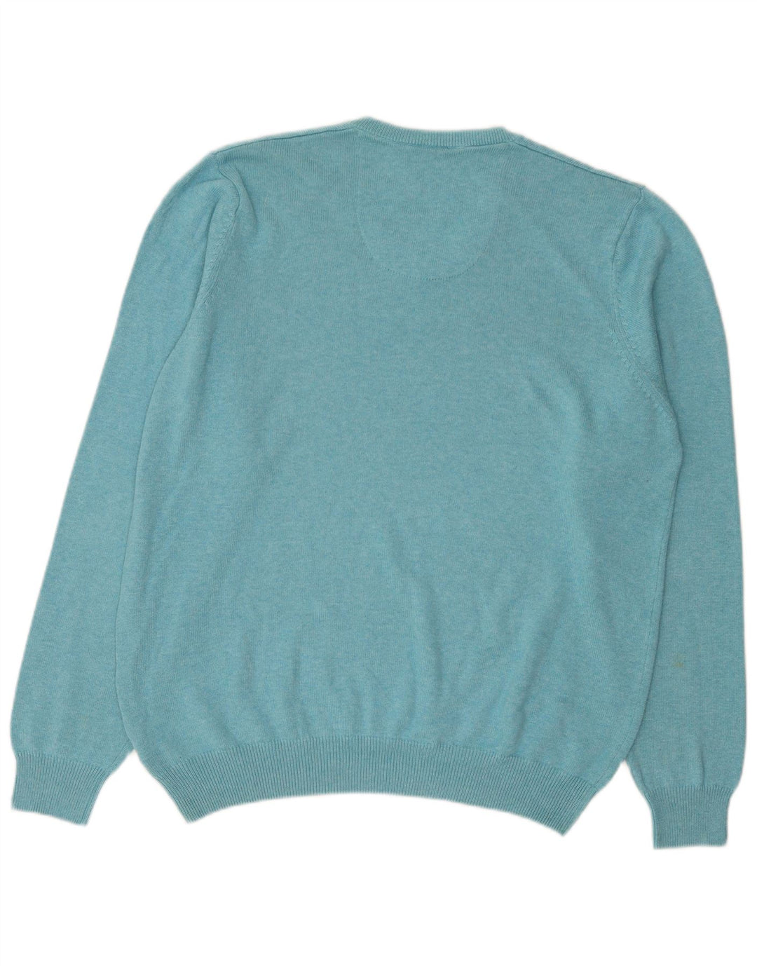 Marks & Spencer Mens Regular Fit V-Neck Jumper Sweater Large Turquoise