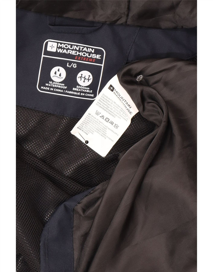 Mountain Warehouse Mens Rain Jacket UK 40 Large Navy Blue Colourblock