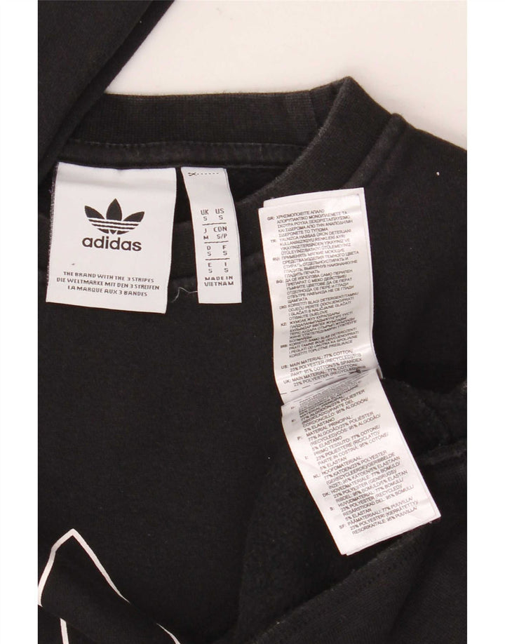 Adidas Mens Graphic Sweatshirt Jumper Small Black Cotton