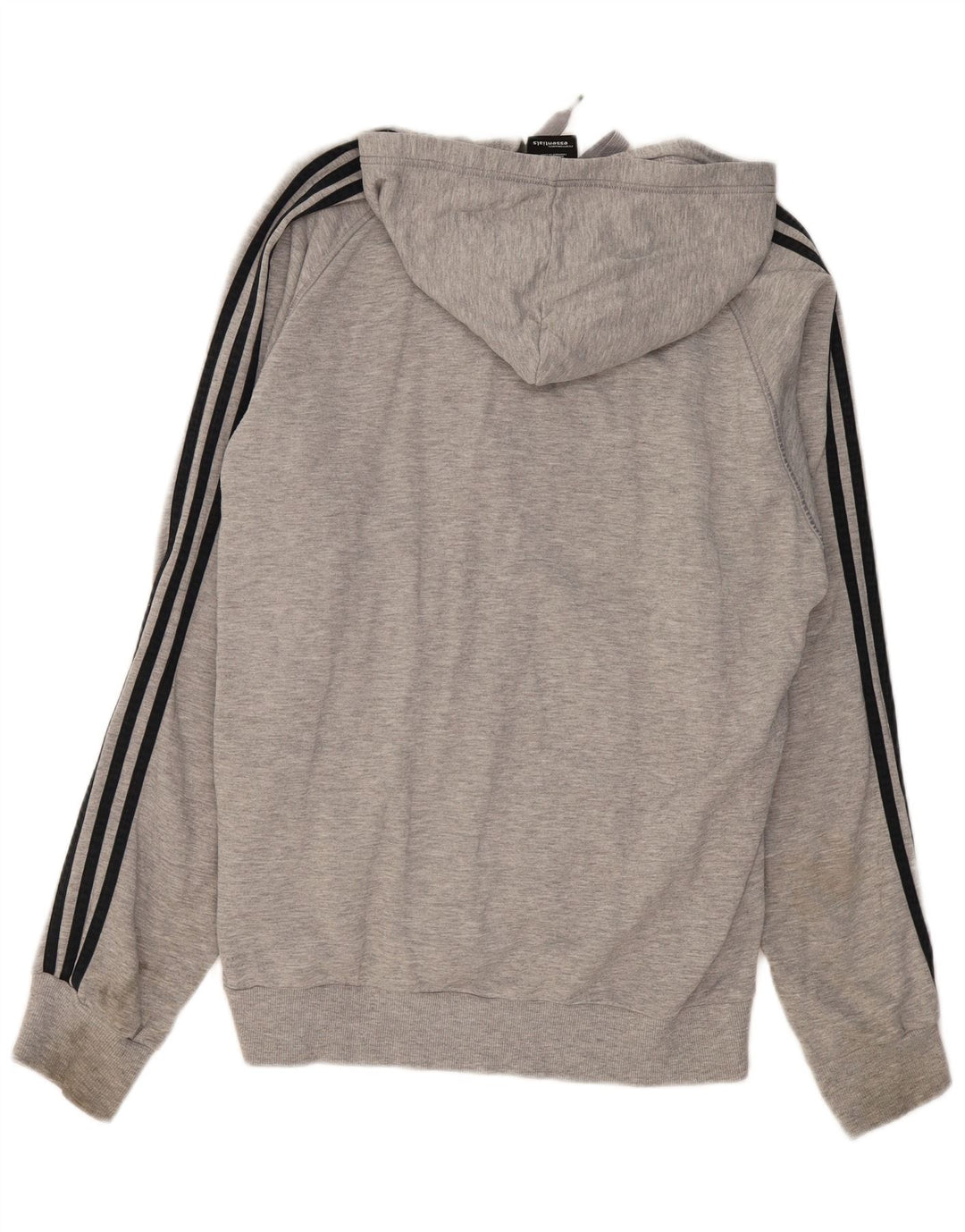 Adidas Mens Zip Hoodie Sweater XL Grey Cotton