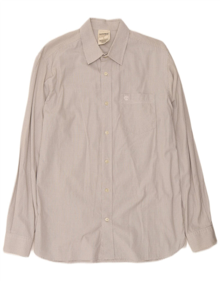Timberland Mens Regular Fit Shirt Medium Grey Check