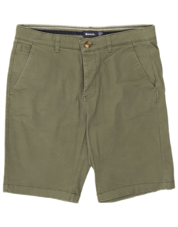 Bench Mens Chino Shorts W32 Medium Khaki Cotton