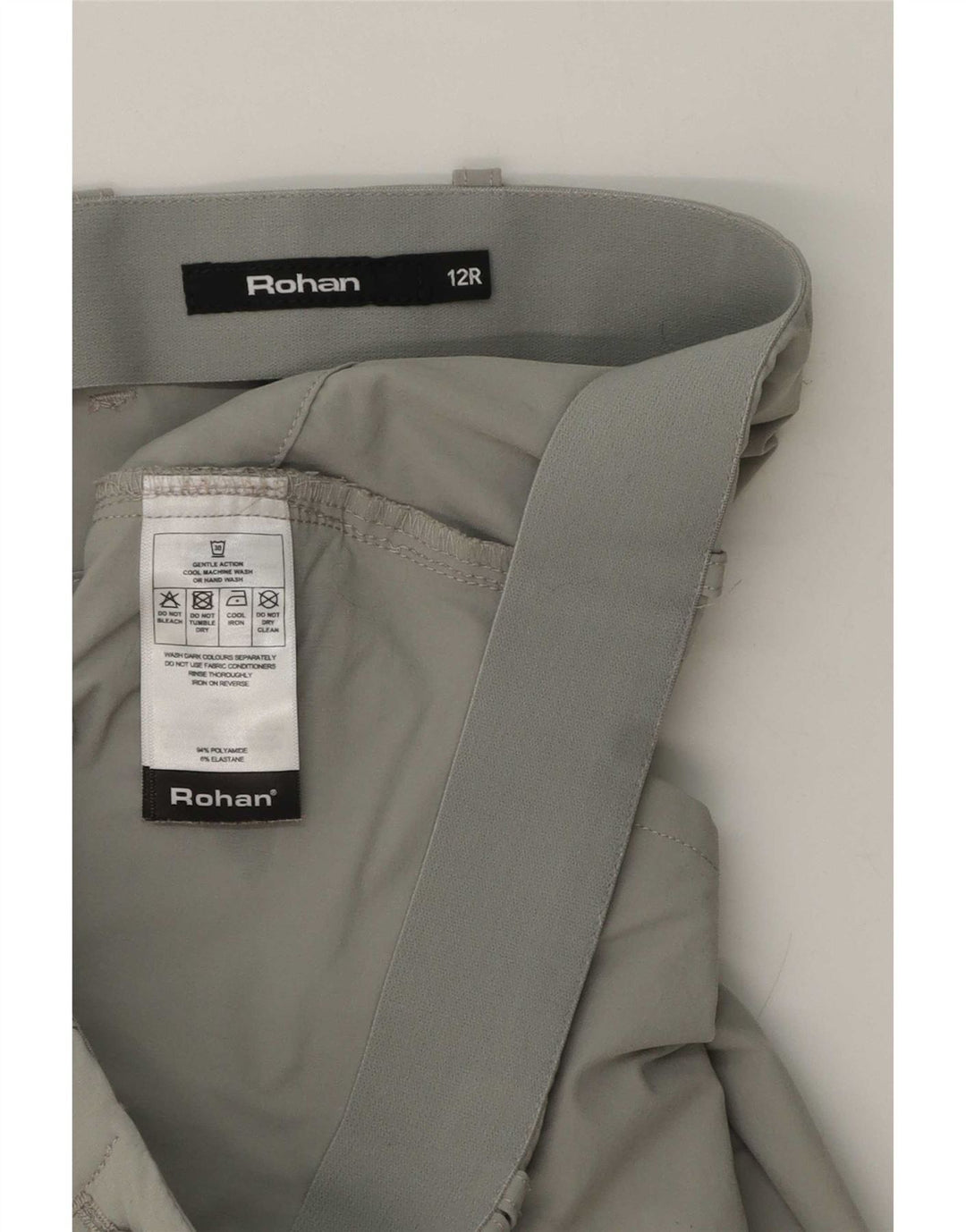 Rohan Womens Slim Cargo Trousers UK 12 Medium W32 L30 Grey Polyamide