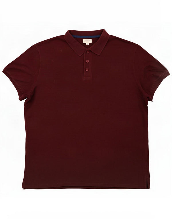 Mountain Warehouse Mens Polo Shirt 2XL Burgundy Cotton