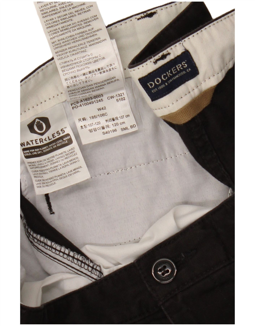 DOCKERS Mens Cargo Shorts W42 2XL Black Cotton