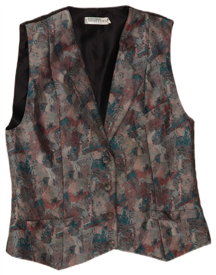 Christian Womens Waistcoat IT 46 Large Multicoloured Flecked