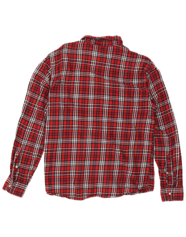 Lee Mens Flannel Shirt XL Red Check Cotton