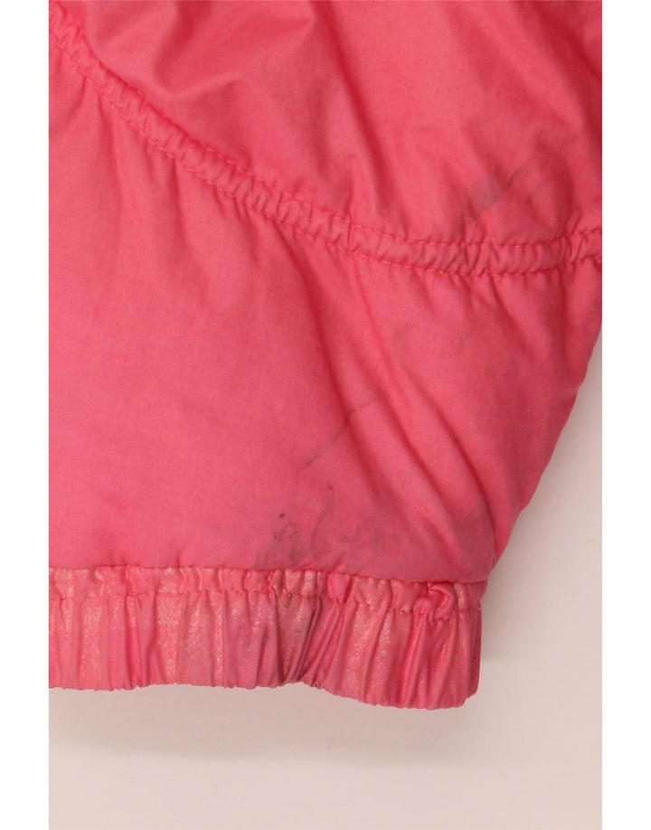 Vintage Womens Oversized Padded Coat UK 8 Small Pink Cotton
