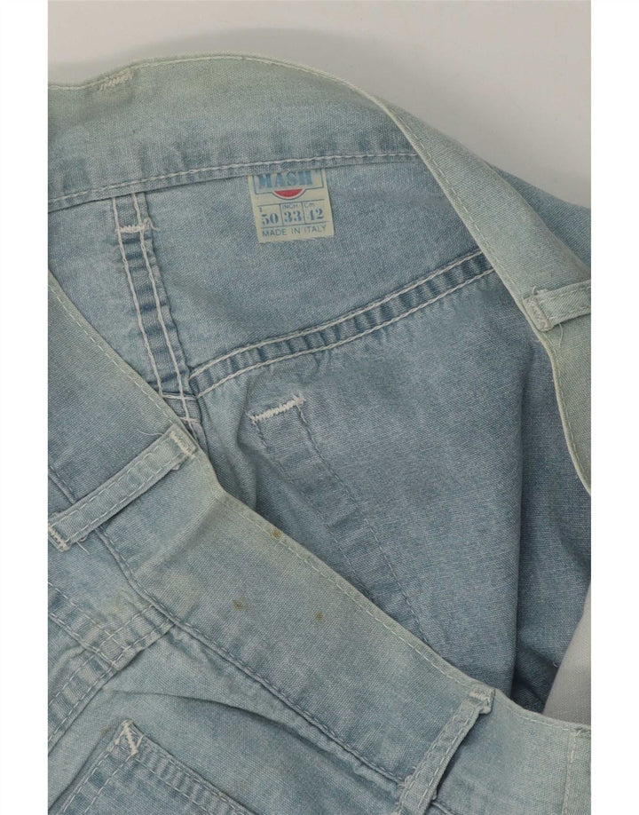 Mash Mens Denim Shorts W33 Medium Blue Cotton