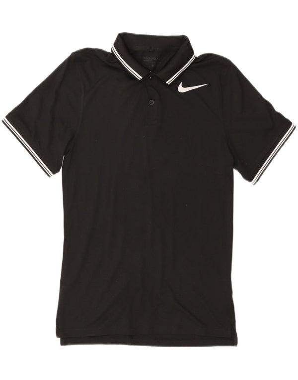 NIKE Mens Dri Fit Polo Shirt Small Black Polyester