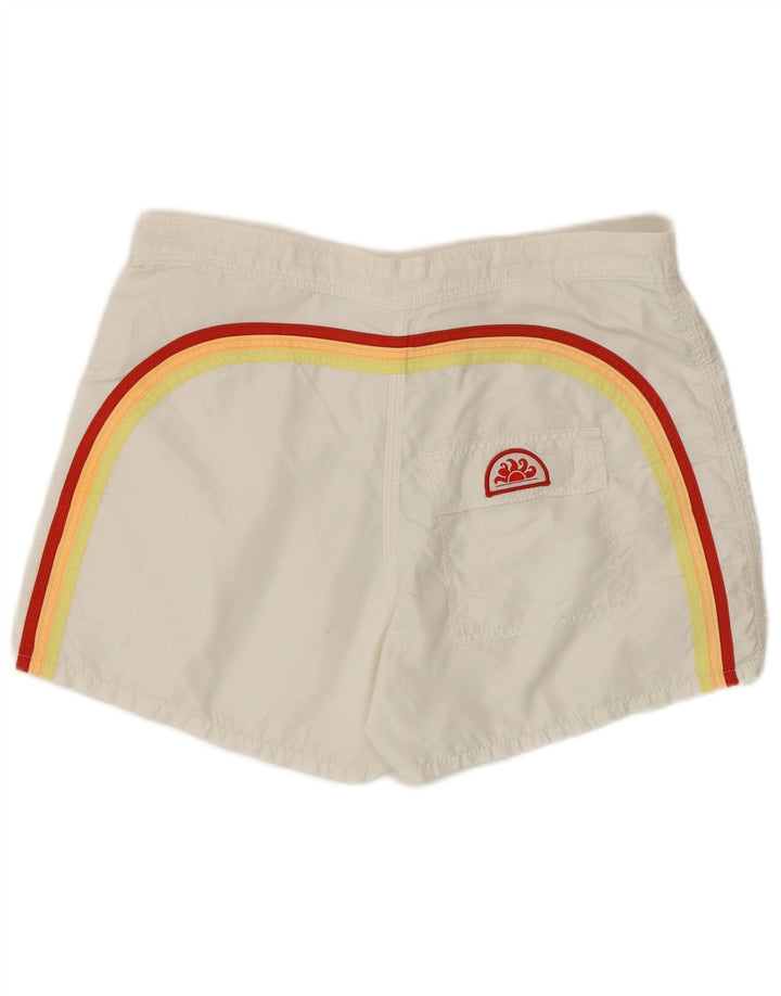 Sundek Mens Swimming Shorts Medium  White Nylon