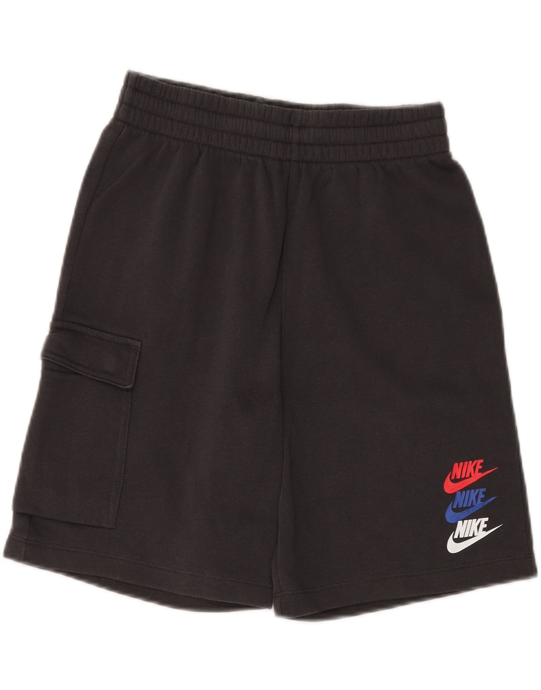 NIKE Boys Graphic Sport Shorts 13-14 Years XL Black Cotton