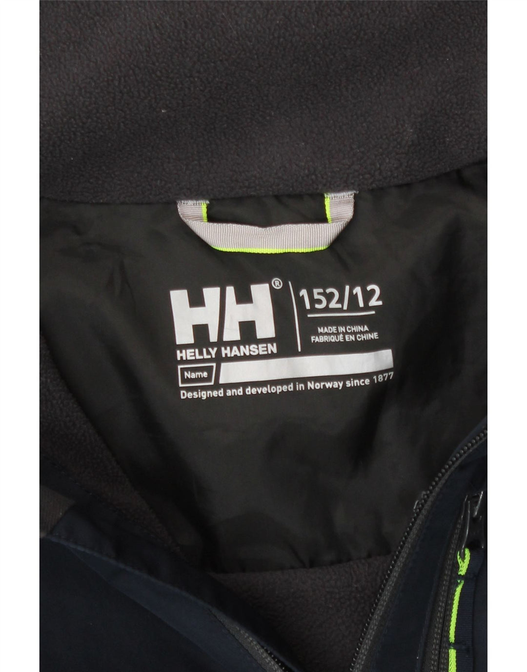 Helly Hansen Boys Graphic Hooded Windbreaker Jacket 11-12 Years Navy Blue