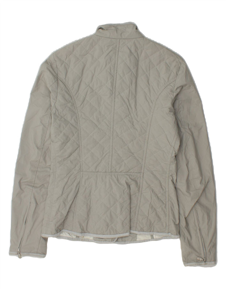 BELSTAFF Womens Quilted Jacket IT 42 Medium Grey Nylon Vintage Belstaff and Second-Hand Belstaff from Messina Hembry 