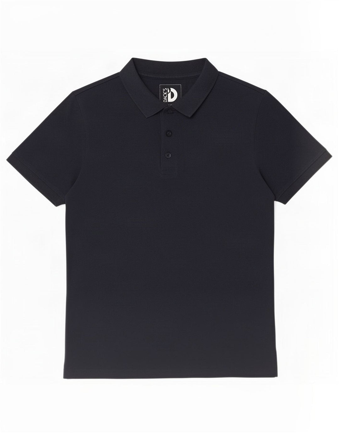 Dack's Mens Polo Shirt Large Navy Blue Cotton