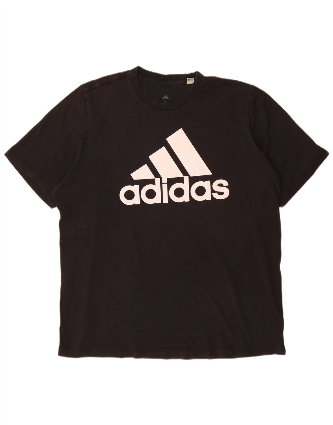 ADIDAS Mens Graphic T-Shirt Top XL Black Cotton