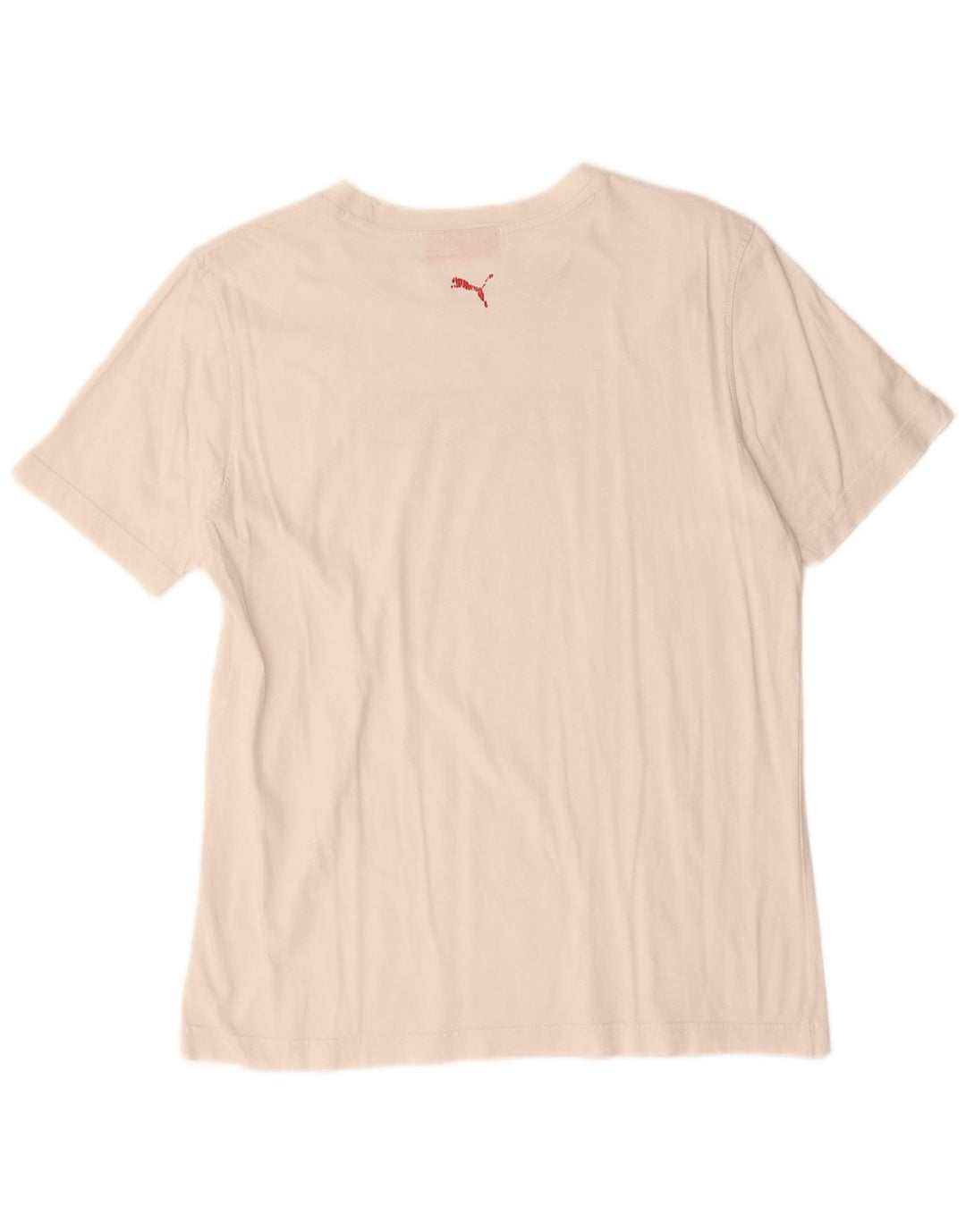 Puma Mens Graphic T-Shirt Top Medium White Cotton