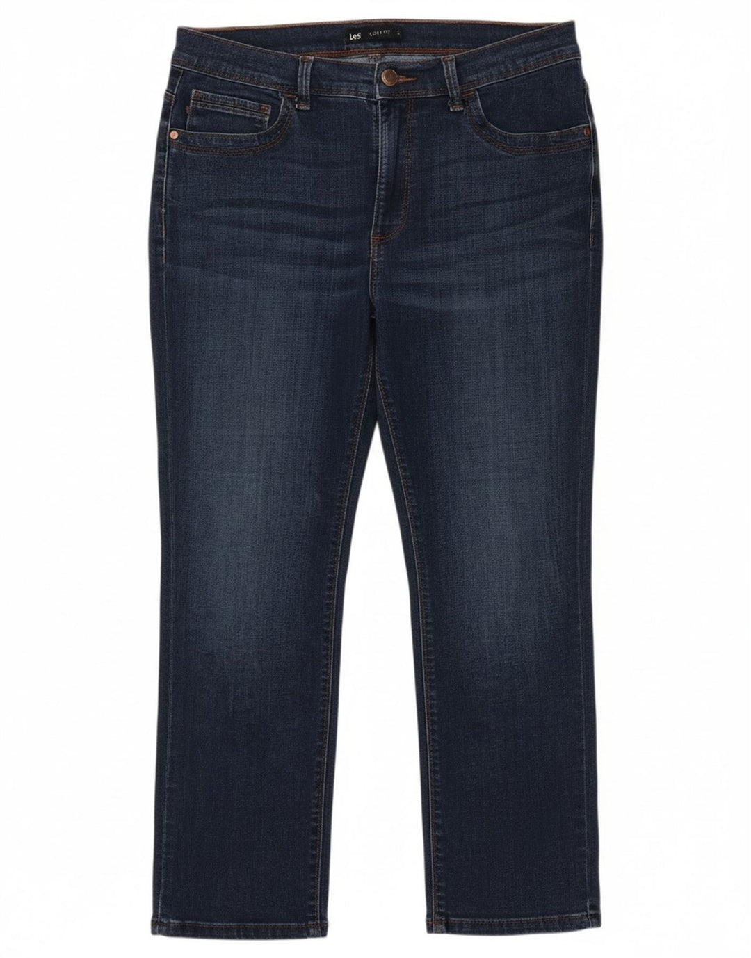 LEE Womens Easy Fit Slim Capri Jeans W30 L22 Navy Blue