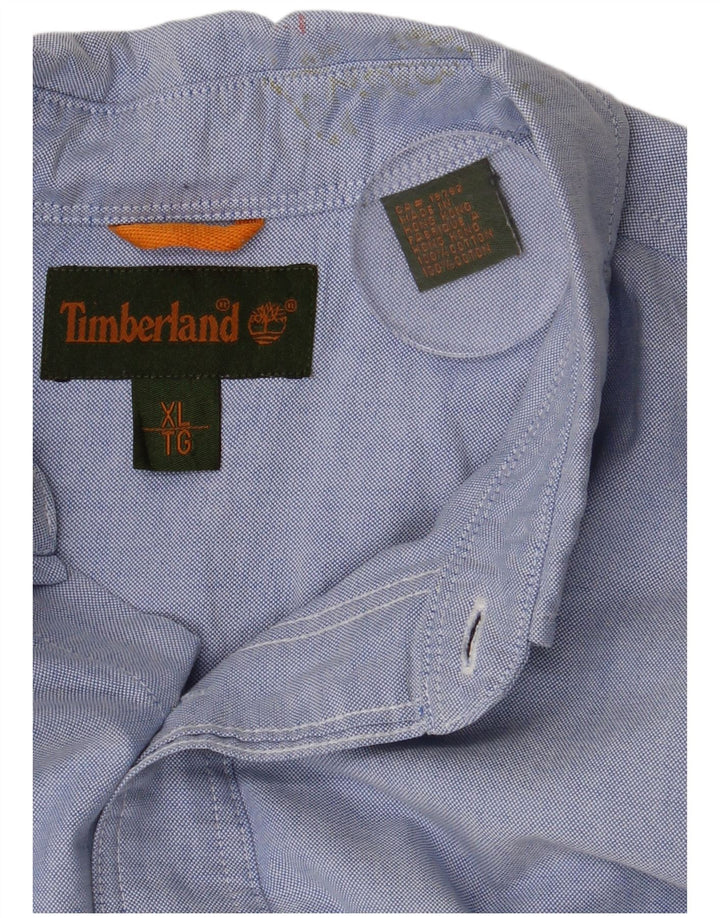 Timberland Mens Shirt XL Blue Cotton