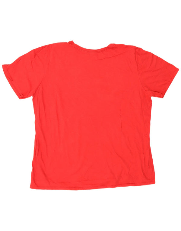 Nike Mens Athletic Cut Graphic T-Shirt Top 2XL Red Cotton