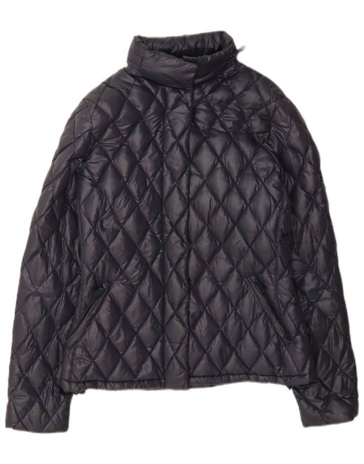 Aspesi Womens Quilted Jacket UK 10 Small Navy Blue Polyamide