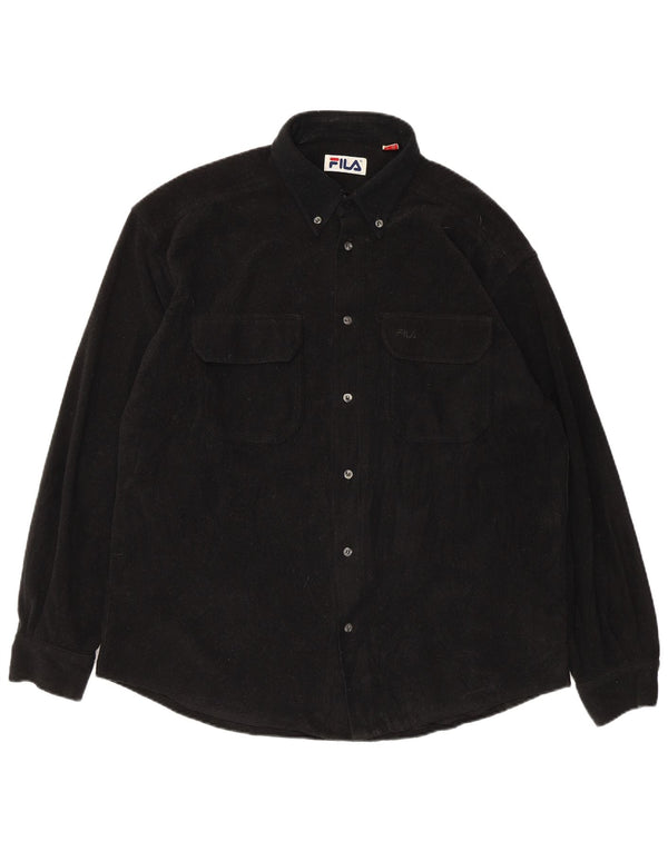 Fila Mens Fleece Shirt Medium Black