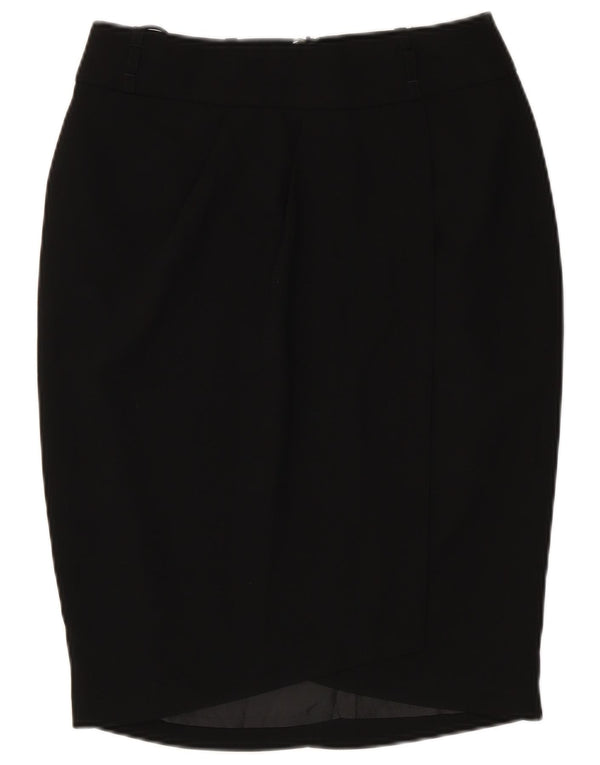 Marks & Spencer Womens Pencil Skirt UK 12 Medium W30 Black Polyester