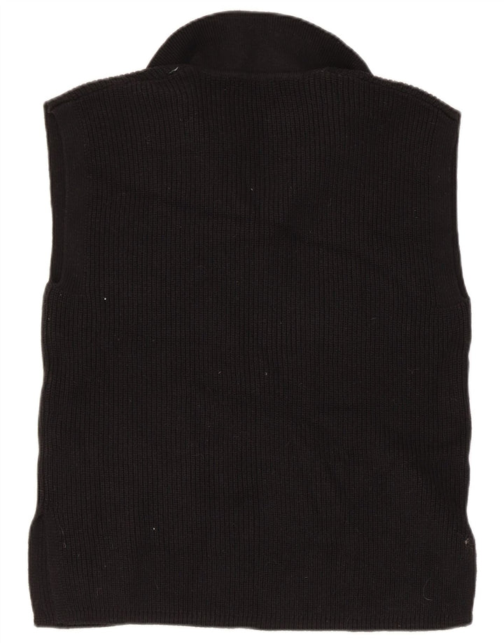 Marks & Spencer Womens Vest Tank Top UK 14 Medium Black Cotton