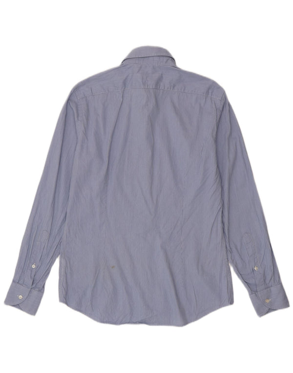 Roberto Cavalli Mens Shirt Size 39 Medium Blue Pinstripe