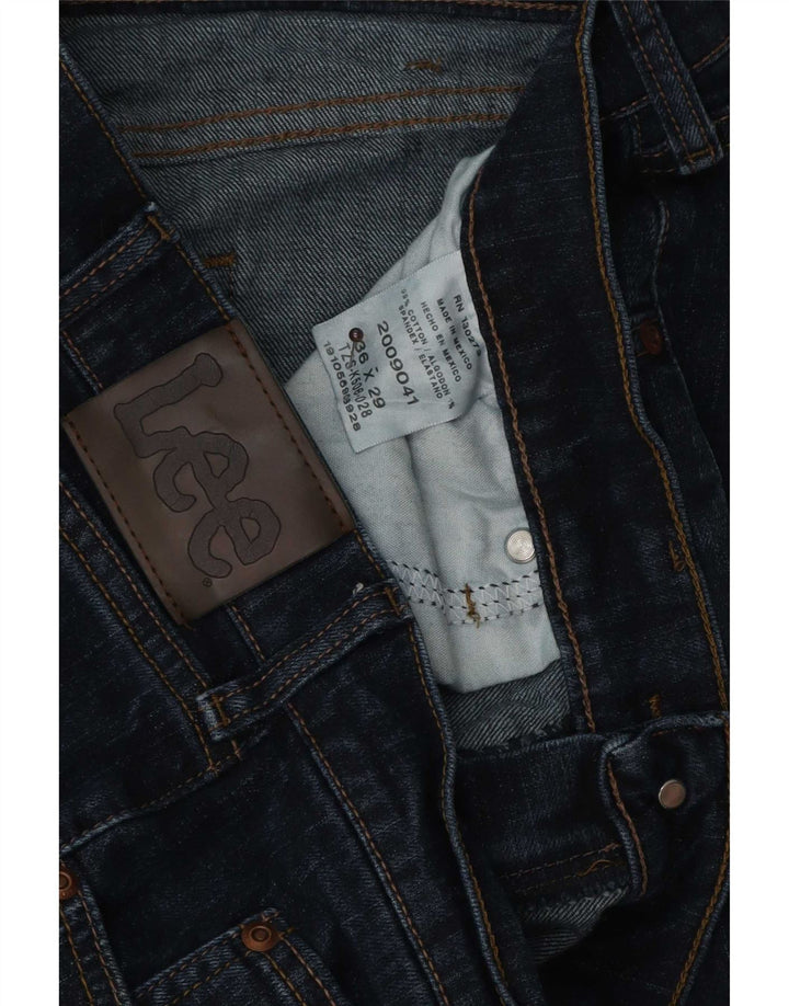 Lee Mens Straight Jeans W36 L29 Navy Blue Cotton