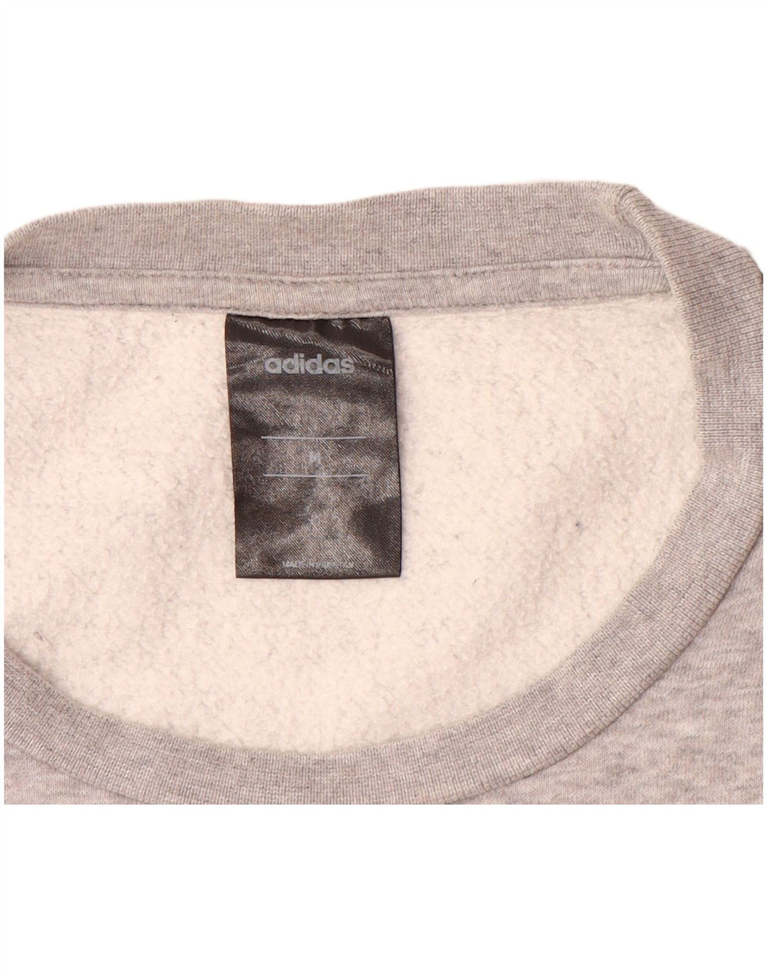 ADIDAS Mens Sweatshirt Jumper Medium Grey Flecked Cotton