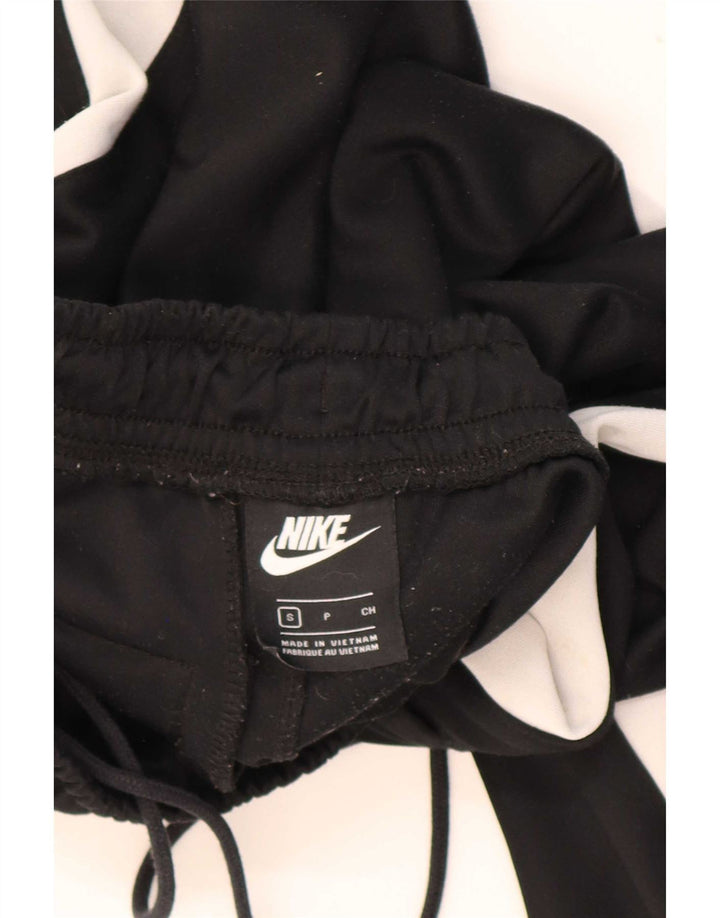 Nike Mens Swoosh Tracksuit Trousers Small Black Colourblock Polyester