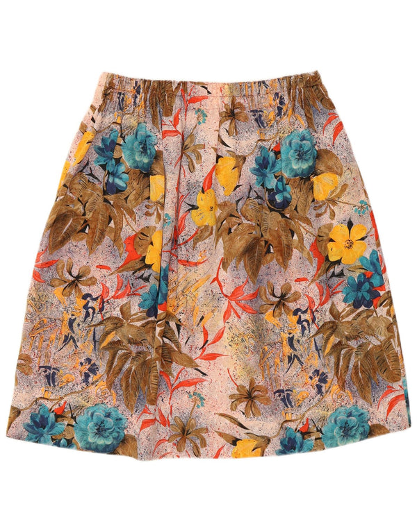 Vintage Womens Graphic A-Line Skirt W30 Medium  Multicoloured Floral
