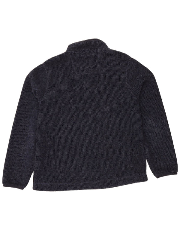 Weird Fish Mens Zip Neck Sweatshirt Jumper Large Navy Blue Polyester